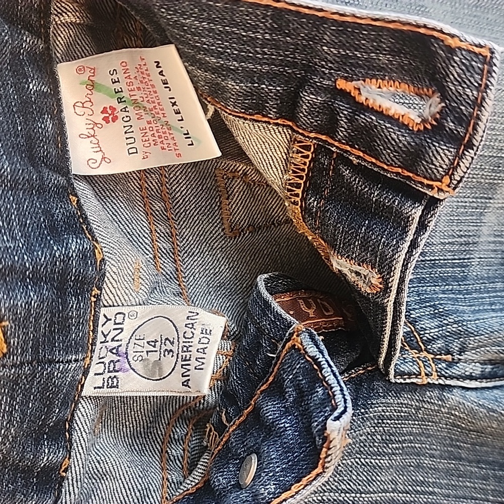 LUCKY BRAND Lil Lexi Bootcut Jeans 14/32 Low Rise Button Fly Y2K USA Denim 34 30 - Picture 12 of 16